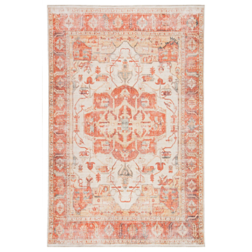 Jaipur Living Rhoda Medallion Orange/ Ivory Area Rug