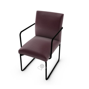 Calligaris Gala Upholstered Armchair With Metal Frame