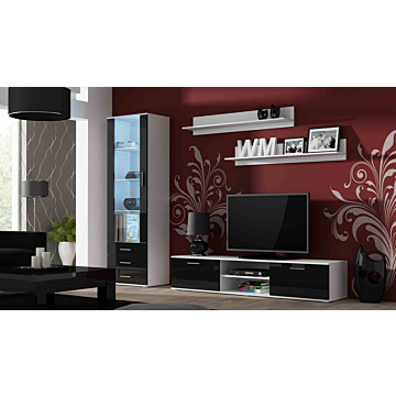 Cortex Soho I TV Set, White-Black High Gloss