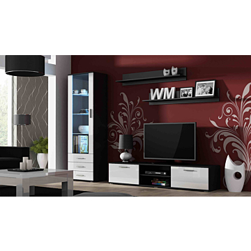 Cortex Soho I TV Set, Black-White High Gloss