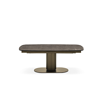 Calligaris Cameo 4124-S165 Modern Table with extensions and elliptical top | Quick Ship