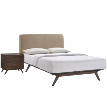Modway Tracy 2 Piece Bedroom Set-Cappuccino Latte