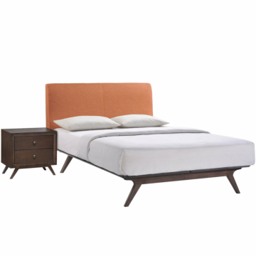 Modway Tracy 2 Piece Bedroom Set-Cappuccino Orange