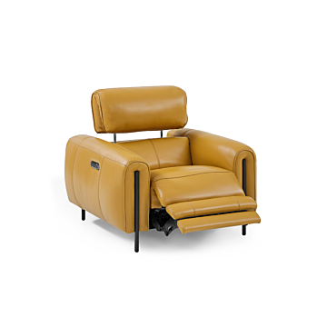 Charm Leather Recliner Armchair | Creative Furniture-CR-Honey Yellow Leather