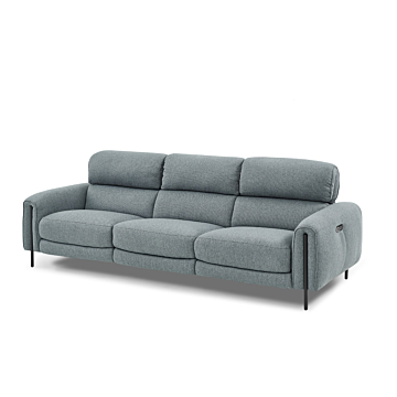 Charm Fabric Sofa with Two Recliners | Creative Furniture-CR-Grey Lagoon Fabric