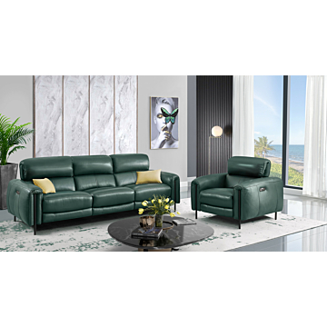 Charm Leather Living Room Set, Sofa and Two Armchair | Creative Furniture-CR-Kelp Leather