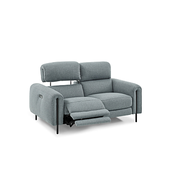 Charm Fabric Loveseat with Two Recliners | Creative Furniture-CR-Grey Lagoon Fabric