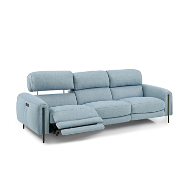 Charm Fabric Sofa with Two Recliners | Creative Furniture-CR-Angel Blue Fabric