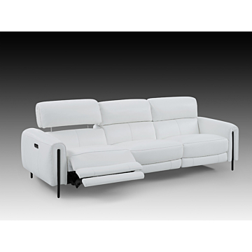 Charm Leather Sofa with Two Recliners | Creative Furniture-CR-Snow White Leather