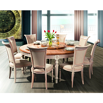 Cortex Badi Solid Wood Round Dining Table
