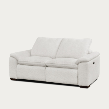 Cloudy Fabric Loveseat with Recliners | Creative Furniture