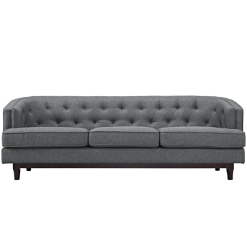 Modway Coast Upholstered Fabric Sofa-Gray