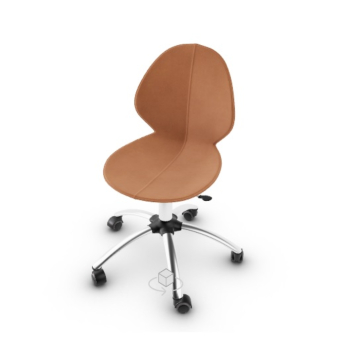Calligaris Basil Swivelling Plastic Chair Adjustable In Height With Metal Base On Casters