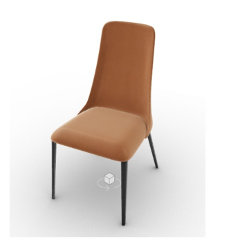 Calligaris Etoile Upholstered Chair With Metal Base