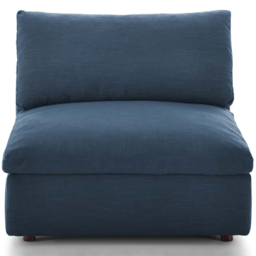 Modway Commix Down Filled Overstuffed Armless Chair-Azure