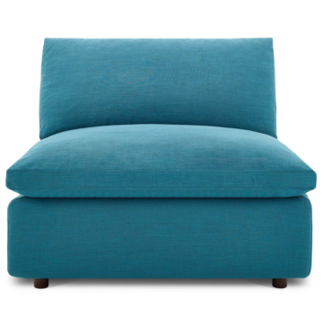 Modway Commix Down Filled Overstuffed Armless Chair-Teal