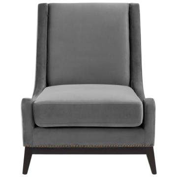 Modway Confident Accent Upholstered Performance Velvet Lounge Chair-Gray