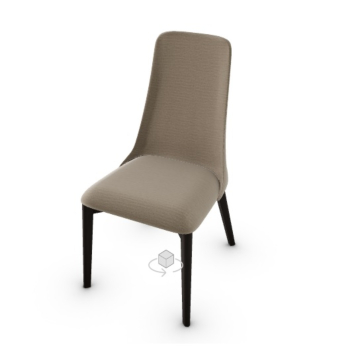 Calligaris Etoile Upholstered Chair With Wooden Base