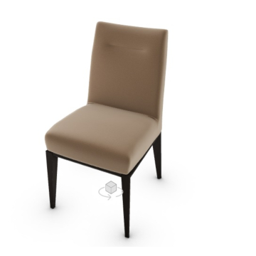 Calligaris Tosca Upholstered Chair With Wooden Base