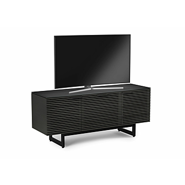 BDI Corridor 8177 Media Console -Charcoal Stained Ash Black