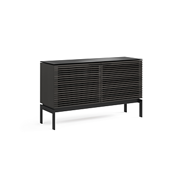 BDI Corridor SV 7128 Slim Media Cabinet &amp; Storage Console-Charcoal Stained Ash