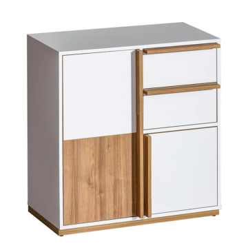 Cortex Evado White & Walnut Small Sideboard