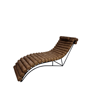 Cortex Rosabel Leather Chaise Lounge, Beige