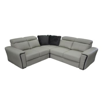 Cortex Tropic Sleeper Sectional in Grey-Black