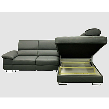 Cortex COSTA Leather Sectional Sleeper Sofa, Right Corner
