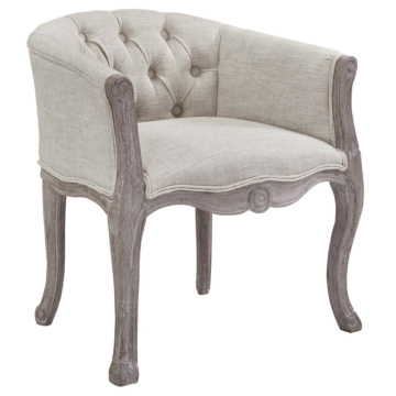 Modway Crown Vintage French Upholstered Fabric Accent Chair