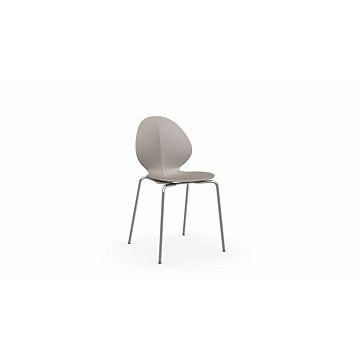 Calligaris Basil Stackable Chair, In Mixed Materials-Matt Taupe P900, Polypropylene