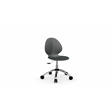 Calligaris Basil Metal And Plastic Swivel Chair-Matt Grey P16, Polypropylene
