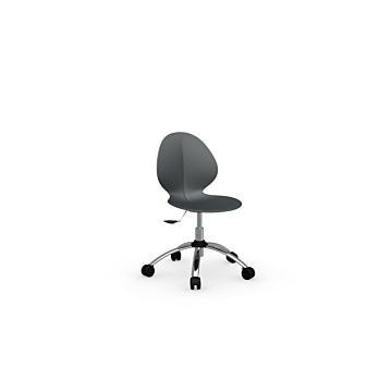 Calligaris Basil Metal And Plastic Swivel Chair, Matt Grey