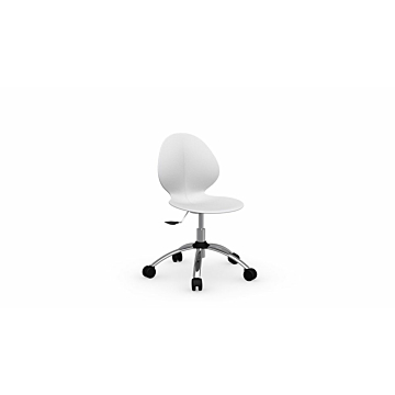 Calligaris Basil Metal And Plastic Swivel Chair-Matt Optic White P94, Polypropylene