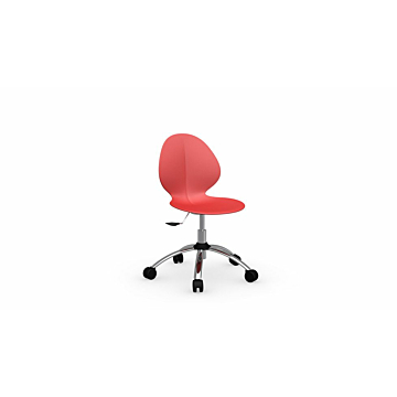 Calligaris Basil Metal And Plastic Swivel Chair-Matt Red P946, Polypropylene