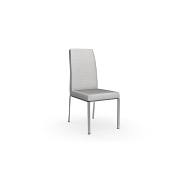 Calligaris Bess High-Backed Metal Chair, Denver Sand Fabric
