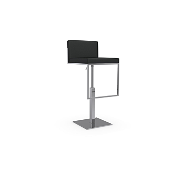 Calligaris Even Plus swivel leather upholstered bar stool