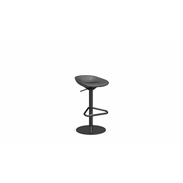 Calligaris Palm Upholstered Stool, Swivel-Grey 596, Scuba