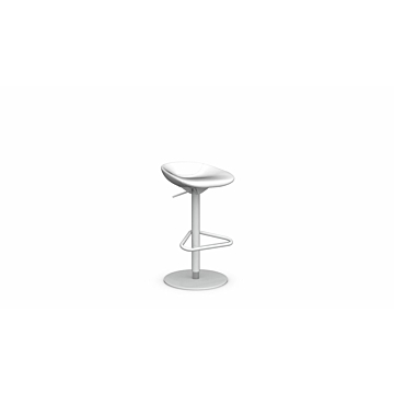 Calligaris Palm Upholstered Stool, Swivel-Optic White 592, Scuba