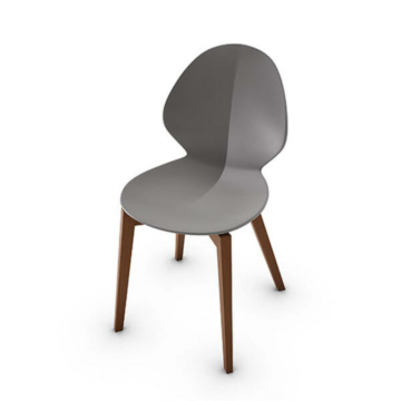 Calligaris Basil CS1348 Chair with Wooden Base | Made to Order