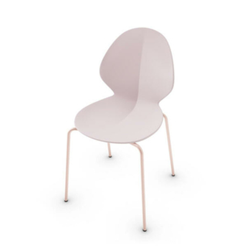 Calligaris Basil CS1359 Stackable Chair with Metal Base | Made to Order