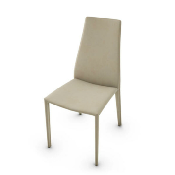 Calligaris Aida CS1484 Padded Upholstered Chair In Full Leather | Special Order