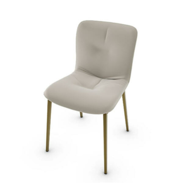 Calligaris Annie CS1848 Chair with Plush Seat and Metal Base | Special Order