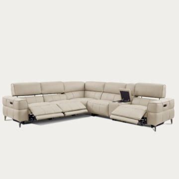 Cubo Modular Sofa Set in Oatmeal Leather