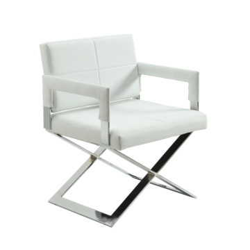 Chintaly Dakota Arm Chair, White, $330.22, Chintaly, 