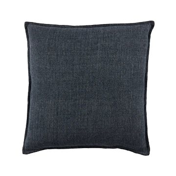 Jaipur Living Blanche Solid Polyester Pillow 22 inch-Dark Blue