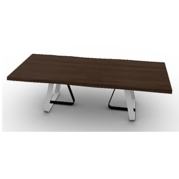 Calligaris Sunshine Non-extending Table With Metal Pedestal Base.