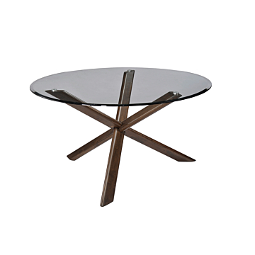 Chintaly Davis Dining Table, $438.24, Chintaly, Transparent