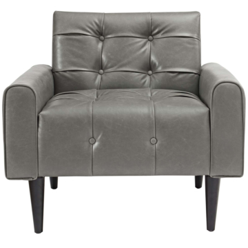 Modway Delve Upholstered Vinyl Accent Chair-Gray