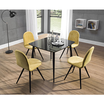 Cortex Essai Square Glass Top Dining Table